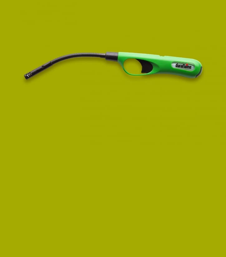 DURAFLAME® FLEX NECK UTILITY LIGHTER in bright green on a lime green background