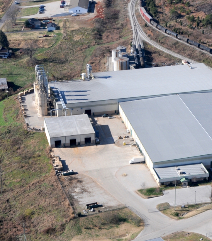 Birds eye view of of New Eastern Firelog Facility in Kentucky