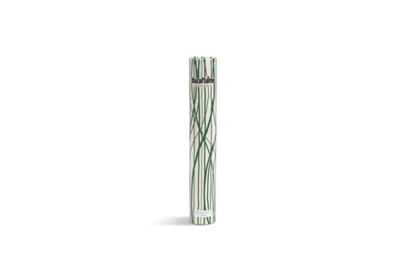 DURAFLAME® LONG-STEM DÉCOR MATCHES vertical standing cylinder with green vertical waving line design