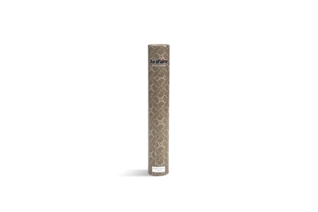 DURAFLAME® LONG-STEM DÉCOR MATCHES vertical standing cylinder with mink grey floral design