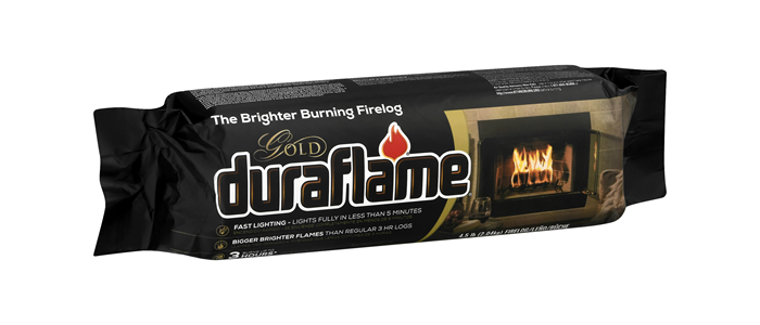 DURAFLAME® 4.5LB GOLD Single FIRELOG packaging