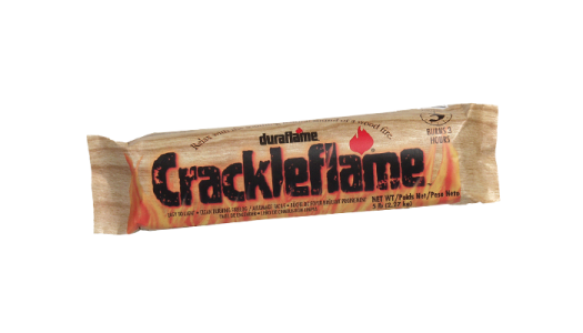 The first duraflame Crackleflame single log packaging design from 2001