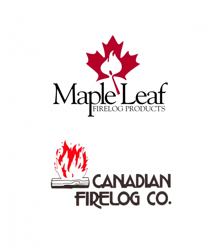 Maple Leaf Firelog Products and Canadian Firelog Co. Logos