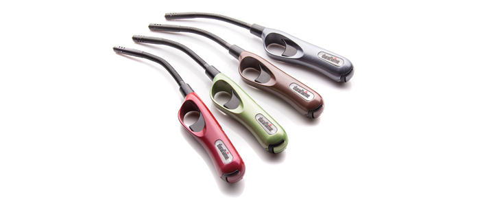 Wind Resistent Flex Neck Lighter Colors displayed to show 4 colors red, green, brown and gray