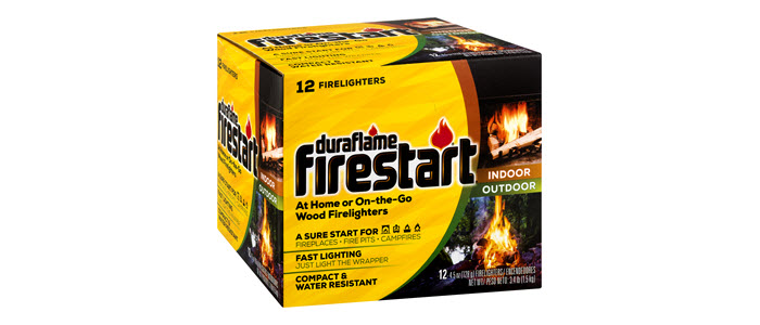 duraflame firestart firelighters case 12-count packaging