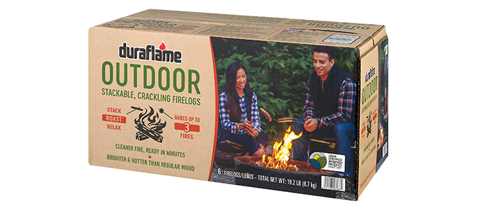 DURAFLAME® OUTDOOR FIRELOGS - case of 6 outdoor firelogs