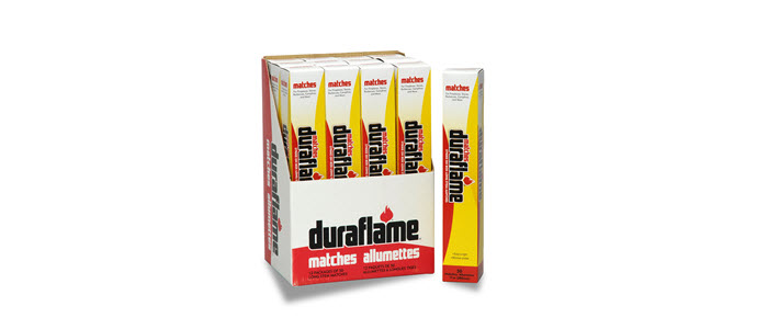 Display case of 12 DURAFLAME® SAFETY MATCH Boxes